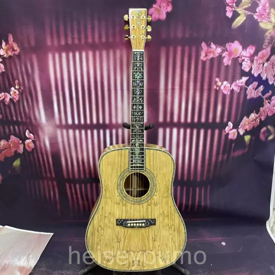 D-45 Map pattern veneer acoustic guitar 6 strings Abalone inlaid fingerboard