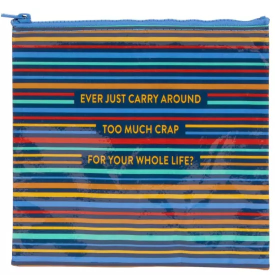 Ever Just... Zipper Pouch - 7.25 X 9.5 In Blue Q - 95% Recycled (New w/ Tags)