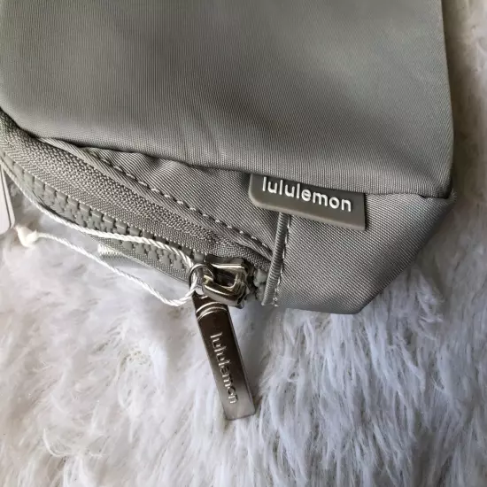 NEW Lululemon Everywhere Belt Bag 1L Limited Edition LARGE BIG LOGO - Gray White