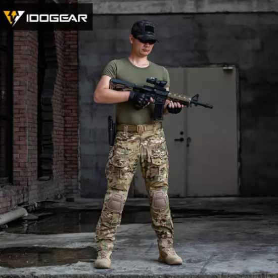 IDOGEAR Airsoft G3 Combat Pants w/ Knee Pads Military Tactical Pants MultiCam