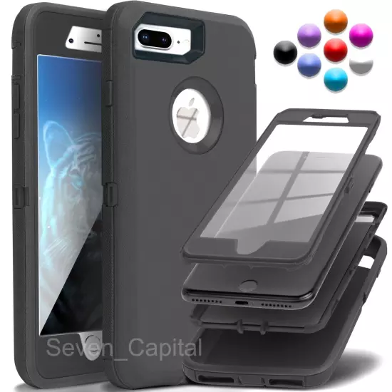 For iPhone 6 7 8 Plus SE 2 3 Protective Shockproof Cover Case + Screen Protector