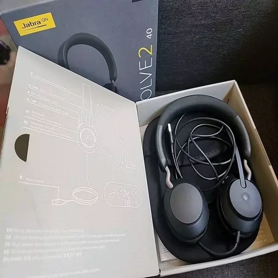 Jabra Evolve2 40 Stereo Headset MS Teams USB-A Black