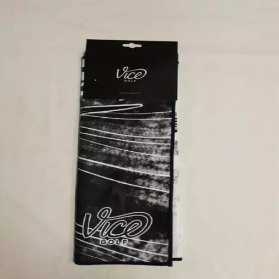 Vice Golf Towel Navy Blue Durable Waffle Microfiber 28" X 16" BNWT!