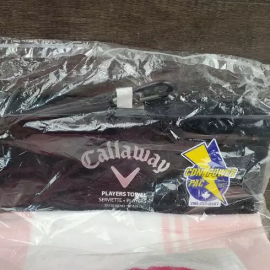 New Pink Callaway Player Towel With Hat Golf Towel Golf Hat