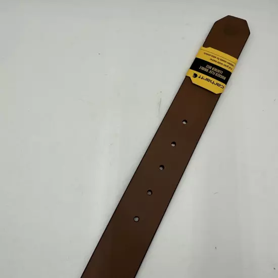 Carhartt Men's 34 Brown Stretch Rugged Flex Bridle Full Grain Leather Belt