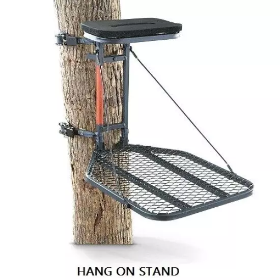 Tree Stand Hang On Heavy Duty Deer Hunting Stands Powder Coated Flip Up Seat New