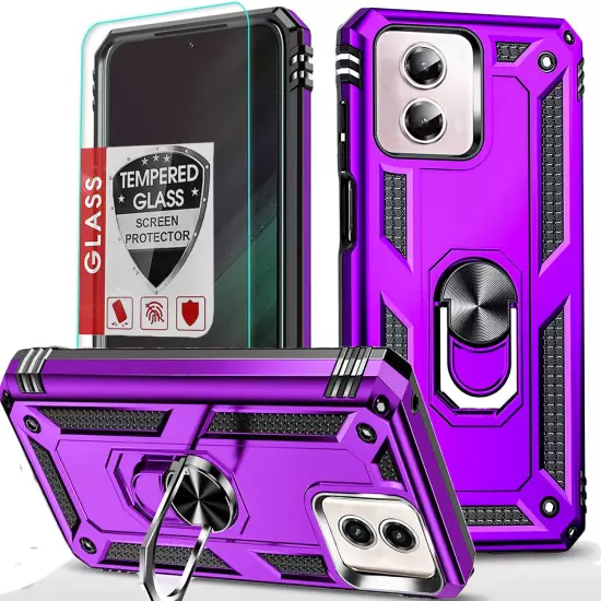 For Motorola Moto G 5G 2024 2023 2022 Case Phone Cover Shockproof+Tempered Glass