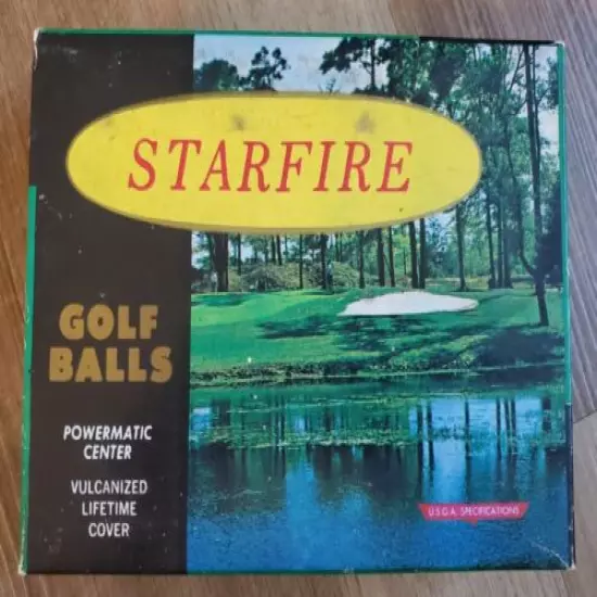 Vintage NOS Starfire Golf Balls in Original Packaging Complete Box of 12 Unused