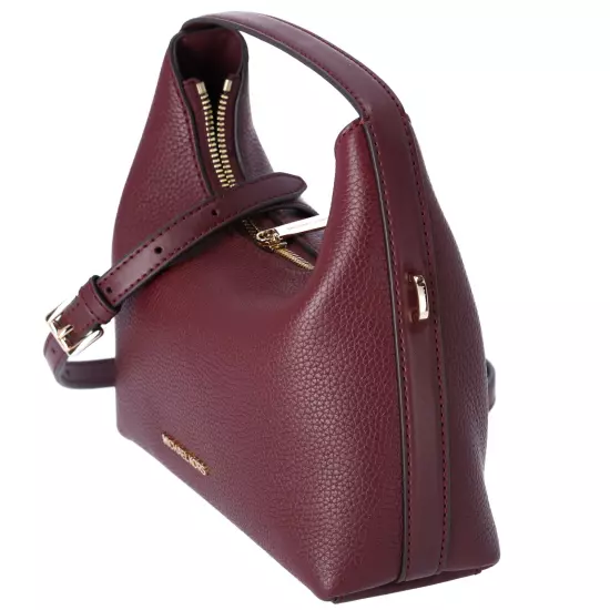 Michael Kors Ember Small Messenger Top Handle Handbag Crossbody Oxblood Leather