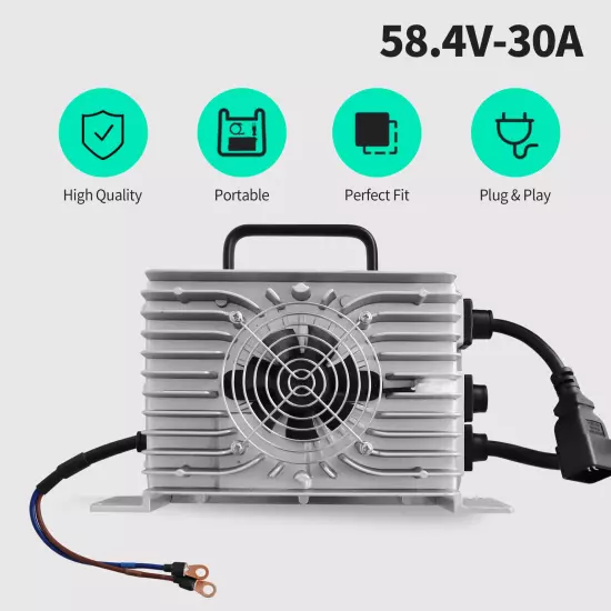 58.4V 30A Golf Cart Lithium Battery Charger For EZGO Club Car Electic Golf Cart