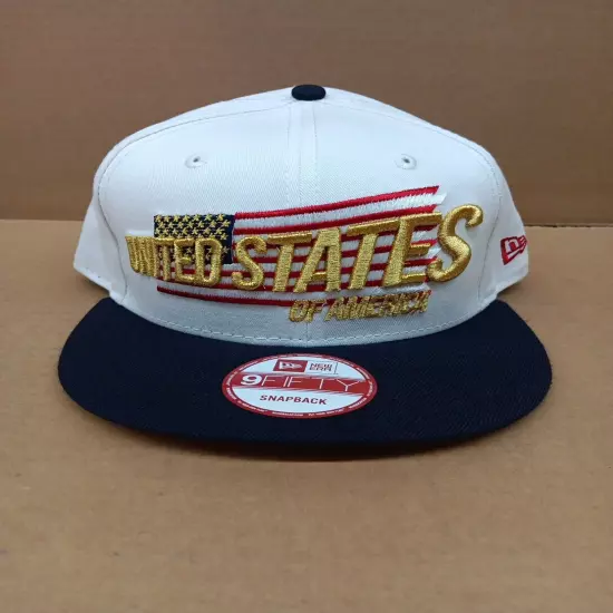 United States Of America New Era 9 Fifty Snapback, White/blue/gold 