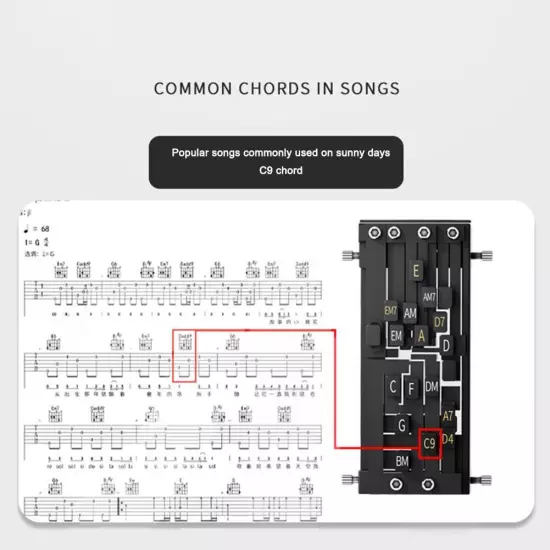 Guitar Aid Chords Trainer Guitar Learning System for Beginners Adults Fam Prof