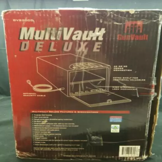 Gun Vault Multi Vault 2000D Deluxe Two Shelves 16 guage steel construction