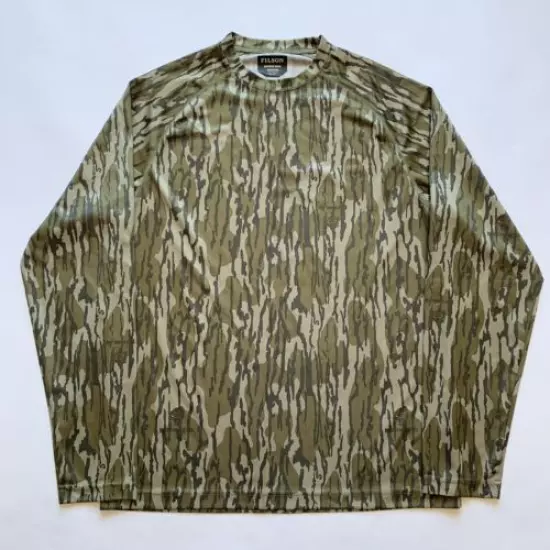 Filson Mossy Oak Men's Shirt Medium Green Camo Long Sleeve Bottomland