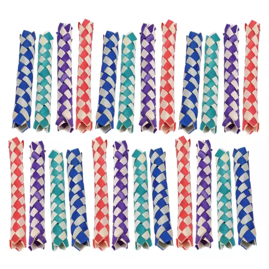 24pcs Finger Traps Birds Parrots Chew Toy Chinese Bamboo Traps DIY Toy for Kids