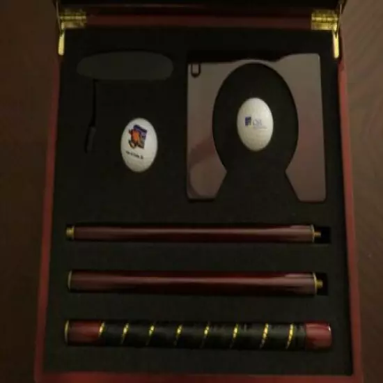 Ace Executive Putter Golf Set In Rosewood Case