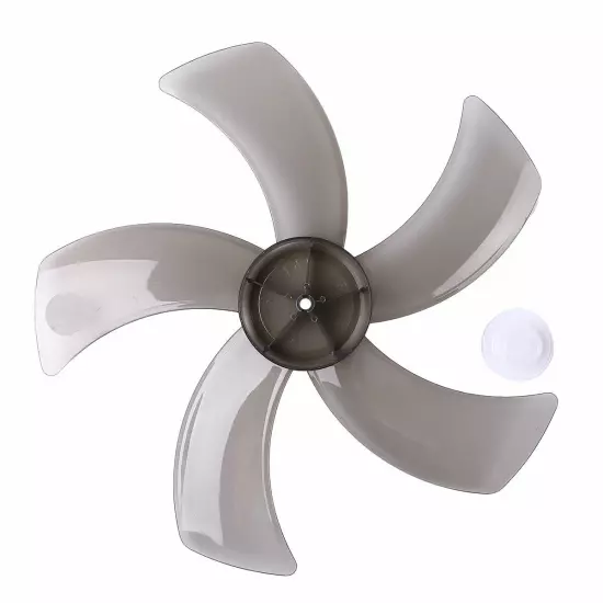 16 Inch Plastic Fan Blade 5 Leaves with Nut Cover for Standing Pedestal Fan 1Pc