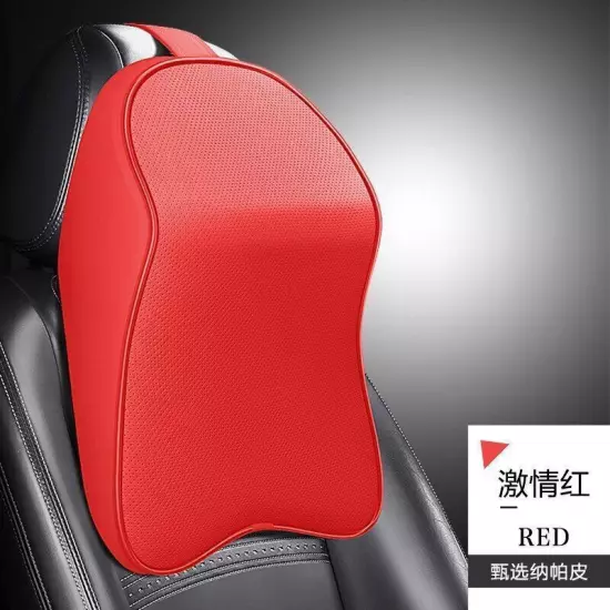 PU Leather Car Headrest Head Neck Rest Pillow Car Seat Head Support Pillow Neck 