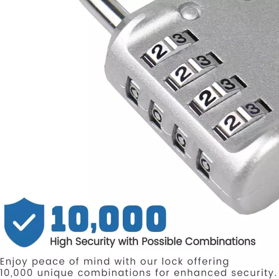 -060 4 Digit Combination Lock Outdoor Padlock for School Gym Sports Locker Fence