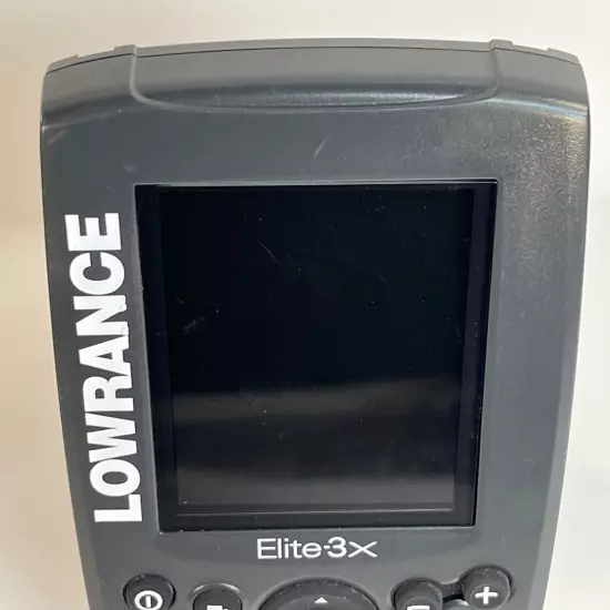 LOWRANCE Elite 3X with Power Cords and Tranducer W/ Mount Tested Working