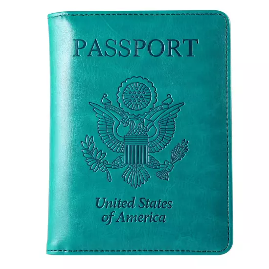 Slim Leather Travel Passport Wallet Holder RFID Blocking ID Card Case Cover US