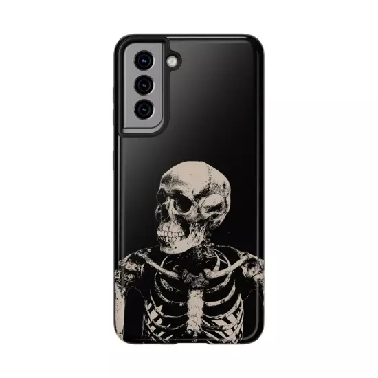 Dark Skeleton Skull Tough iPhone & Samsung Galaxy Cases Cover, Gift For Men