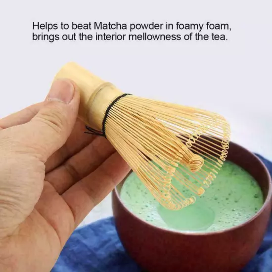 Whisk Japanese Bamboo Matcha Powder Green Kit Sauce Tools Hot Chasen Brush A9Y4