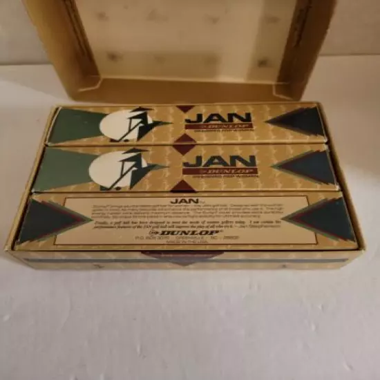 Vtg 1993 JAN Dunlop 11 Golf Balls Designed For Women Bright White in Box