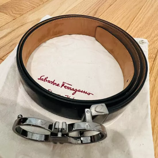 Authentic Salvatore Ferragamo Men's Patent Leather Belt