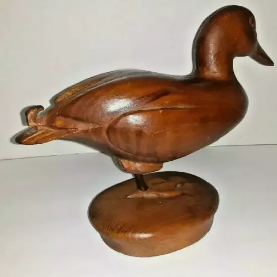  Carved Wooden Bird Folk Art standing duck decoy forslund 1960