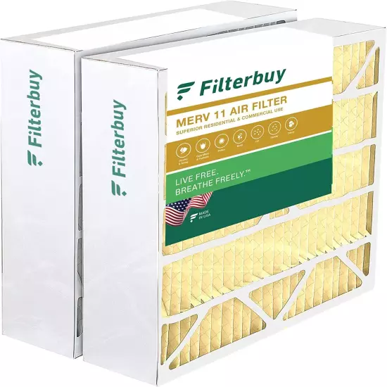 Filterbuy 20x25x6 Air Filters, AC Furnace for Aprilaire Space Gard 201 (MERV 11)