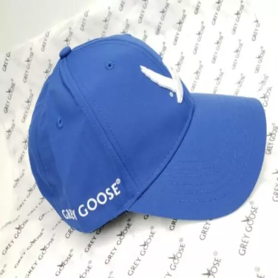 NEVER USED Heavy Embroidered Grey Goose Collection Bridgestone hat Custom Blue 