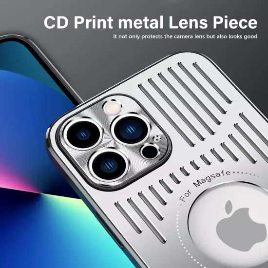 For iPhone 15 16 Pro Max 14 13 12 Magsafe Metal Shockproof Heat Dissipation Case