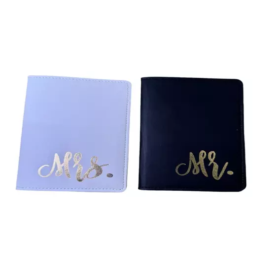 2 Pack Passport Holder For Mr And Mrs - Wedding Honeymoon Gift