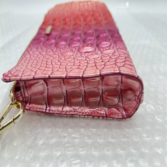 Brahmin Daisy Melbourne Leather Wristlet Ruby Ombre NWOT NEW