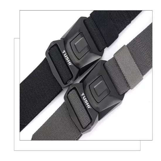 Military Belt for MEN Tactical Strap Waistband Belts Quick Release Buckle Black