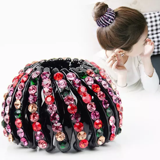 Women Bird Nest Expanding Ponytail Tail Hair Bun Holder Clip Claw Girls Hairpin