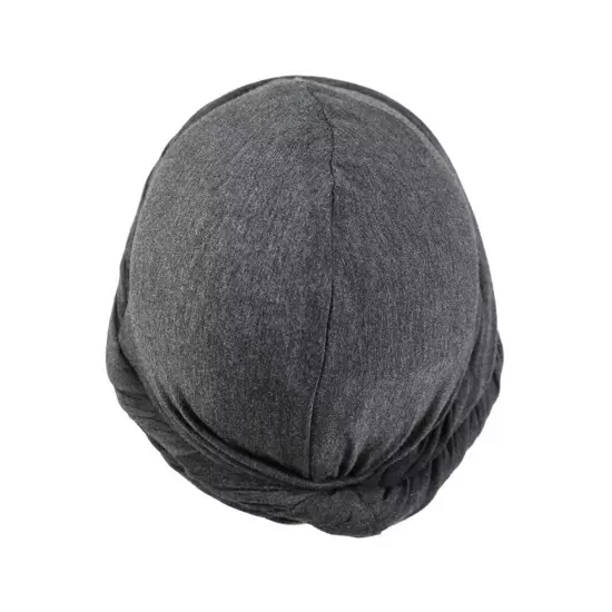 Mens Turban Head Wrap Satin Lined Head Scarf Elastic Headband Caps Halo Hijab