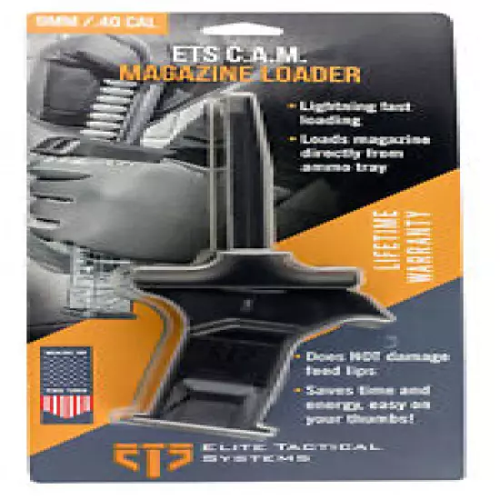 ETS Group ETSCAM940 C.A.M Mag Loader 9mm/40 S&W Polymer Black Finish