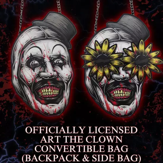 Creature Cosmetics Terrifier Art The Clown Convertible Bag IN STOCK