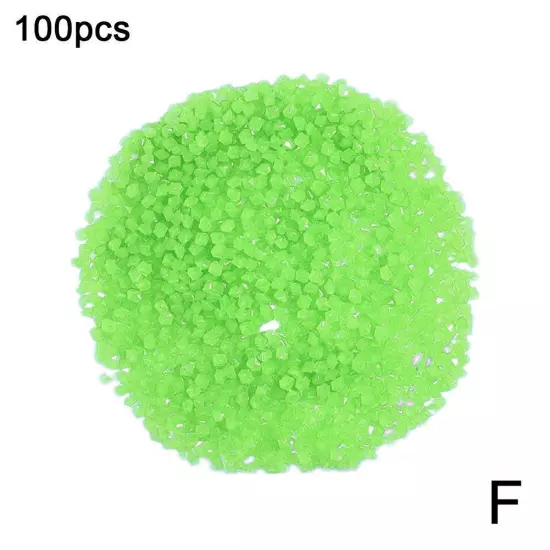 100Pcs Luminous Stones Fish Tank Aquarium Ornament Glow In The Dark Stones'