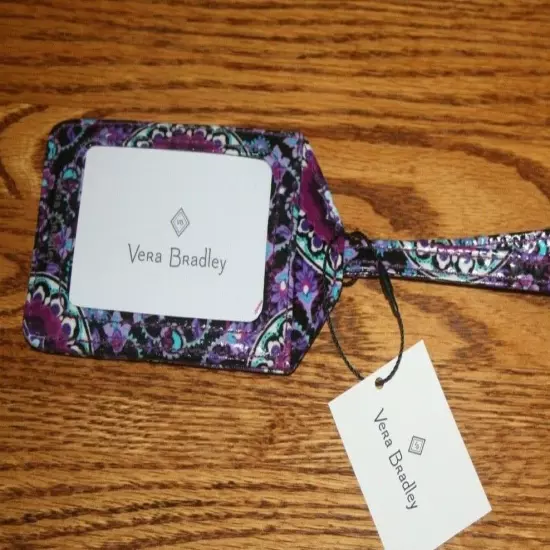 Vera Bradley LUGGAGE TAG ICONIC laminated travel suitcase ID case RETIRED NEW