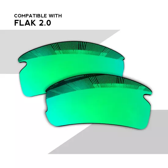 Wholesale POLARIZED Replacement Lenses for-Oakley Flak 2.0 OO9295 Sunglasses