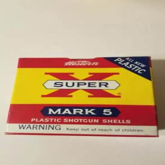  Western Super X Mark 5 Very Rare 16 Gauge Shotgun Shell Empy Box ONLY see pics