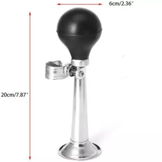 BIKE BICYCLE BELL LOUD CYCLE HOOTER HONKING AIR HORN STEEL PUSH SQUEEZE HANDLE