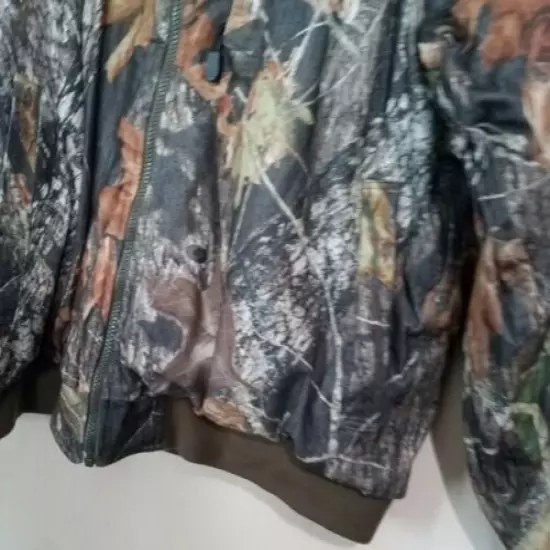 BEAR CREEK OUTFITTERS Men Reversible Mossy Oak Fleece Hunting Jacket Camo 2XL