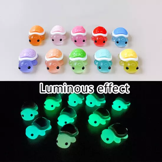 10Pcs Mini Turtles Luminous Ornament Crafts Tiny Turtles Home Decoration Gifts