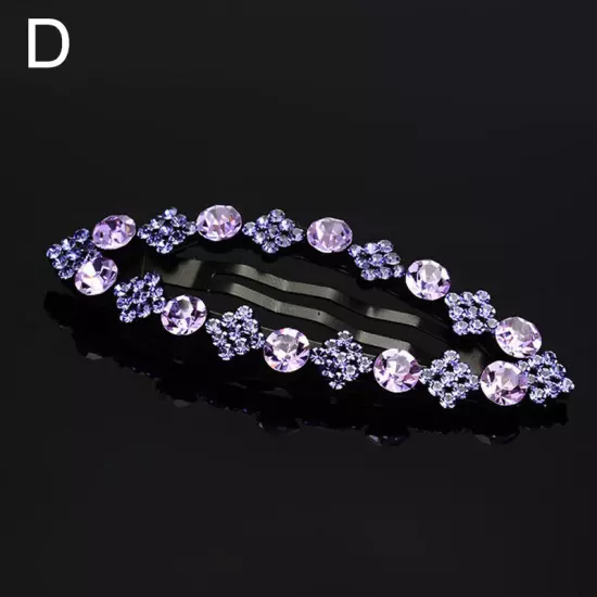 Women Girls Bling Crystal Hairpins Rhinestone Hair Clip Pins Barrettes Headwear