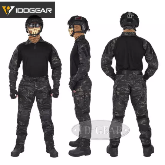 IDOGEAR G3 Combat Uniform Shirt & Pants BDU Set w/ Knee pads Clothing Paintball