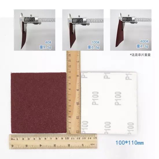 Klingspor Sanding Sheets Abrasive Sandpaper 90x120/100x110mm 40-400Grit Dry Sand